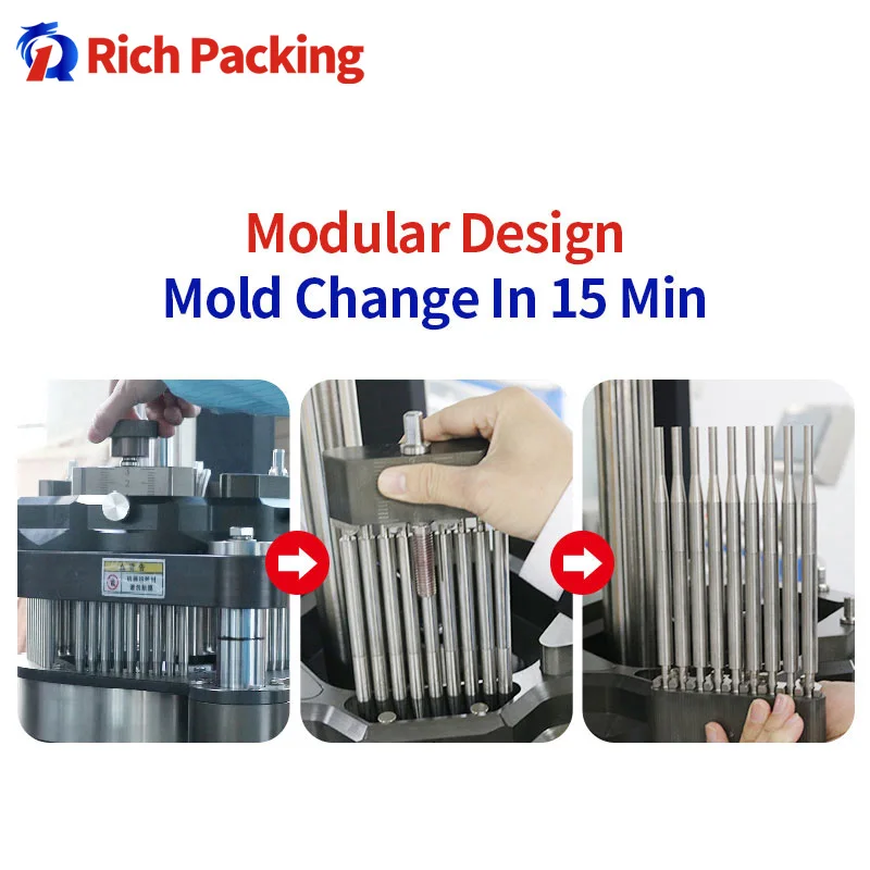 15 Min Change Mould NJP1500D Professional Capsule Filling Machine For Making Medicine Capsules