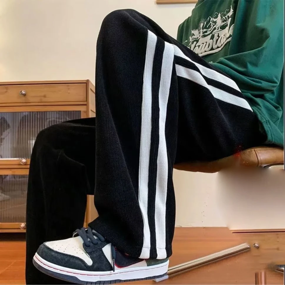 Camouflage Stacked long Pants for, Men New Italy Style Mens Patch Cargo Pockets Ripped Pants/