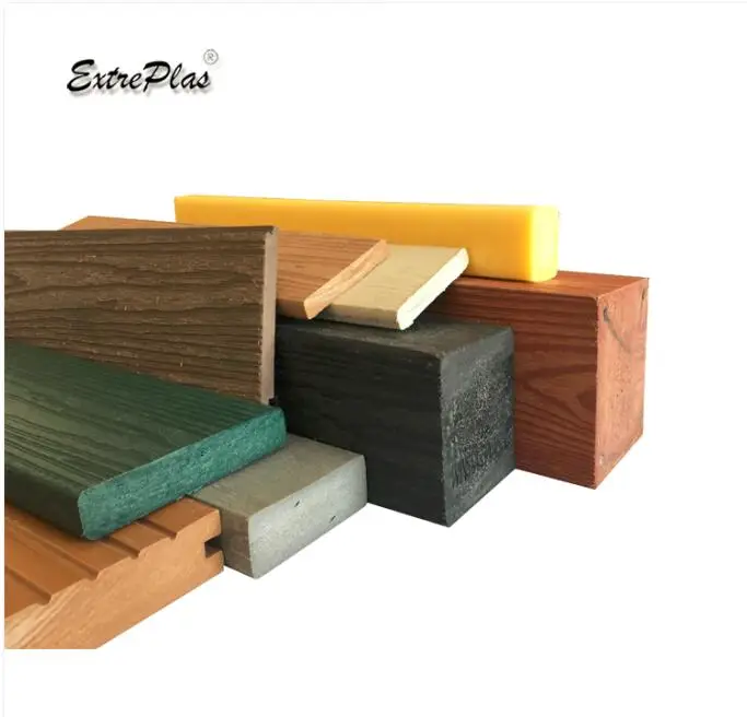 Extrusion Process Recycled Plastic Lumbers Alternative Wood Outdoor HDPE Plastic Boards Solid Beams