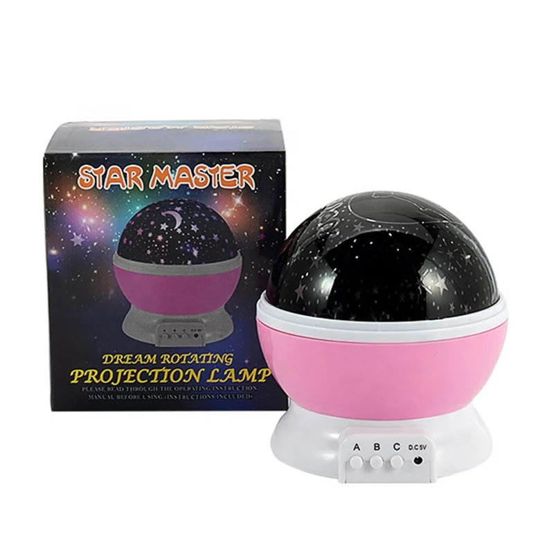 360 Degree Rotatable 4 Led Bulbs 9 Lights Color Changing Cosmos Sky Moon Master Starry Sky Projector Star Night with Usb Cable