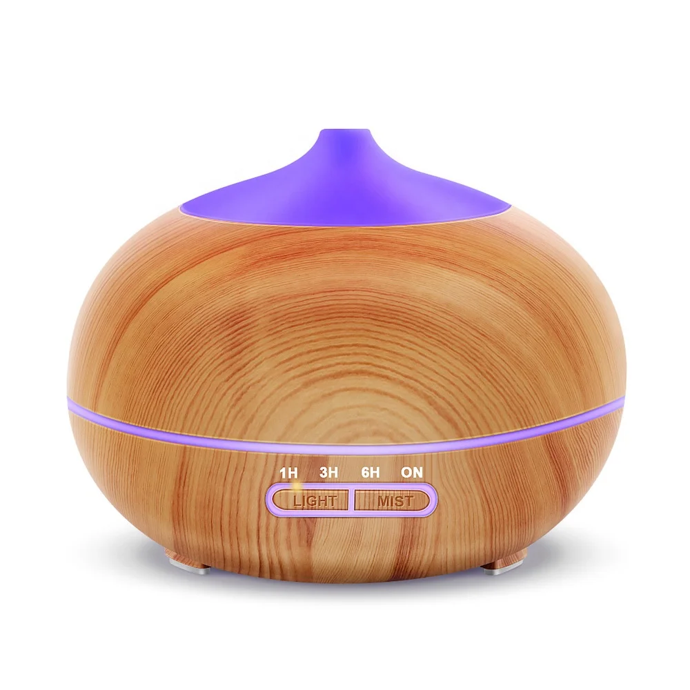 2021 Trend 500ml Ultrasonic Humidifier Essential Oil  Mist Humidifier Air Purifier Home Humidifier  Light-Wood Color