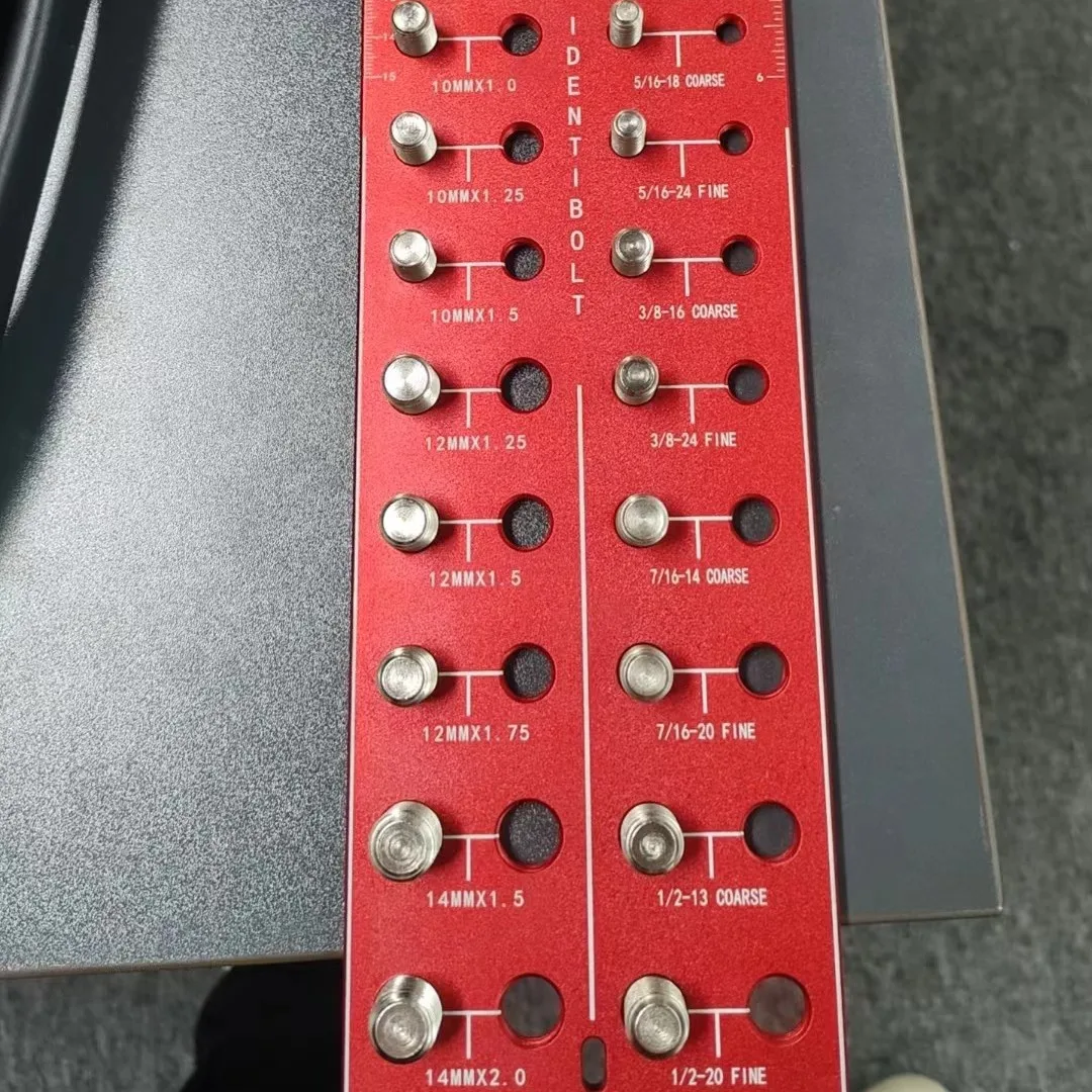 34 Thread Checker Nut and Bolt Thread Checker Bolt Size and Thread Identifier Gauge 19 Standard and 15 Metric Bolt and Nut Gauge