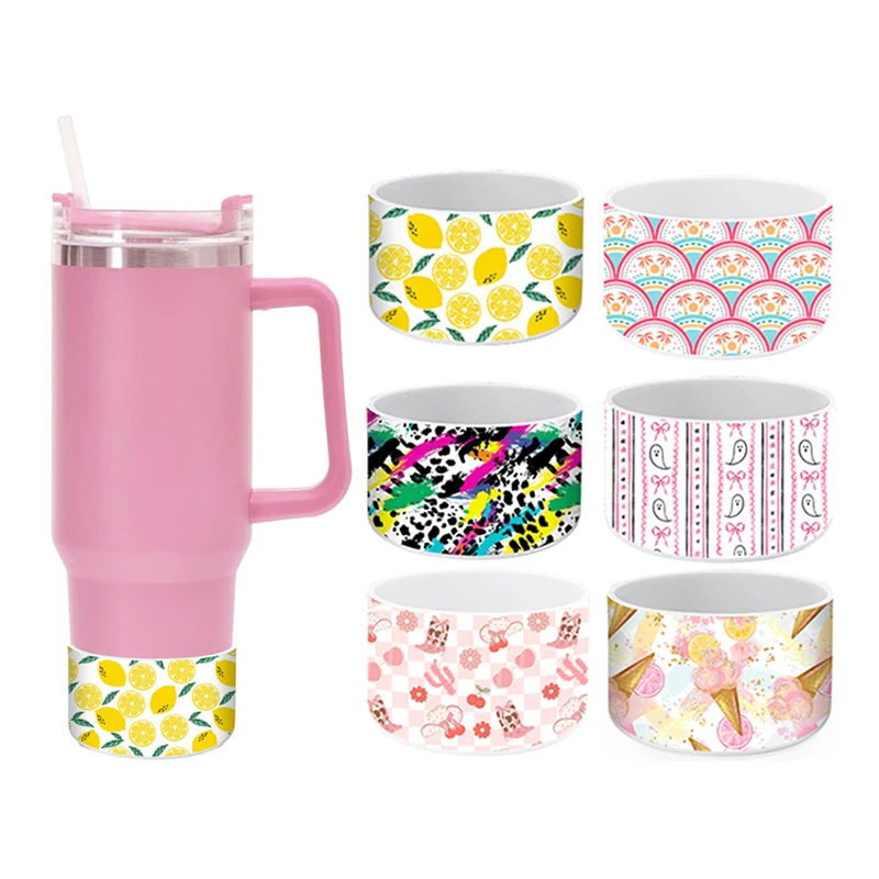 Water Bottle Silicone Boot Sleeves Nonslip Tumbler Mugs Protective Sleeve Custom Pattern Tumbler Silicone Boots