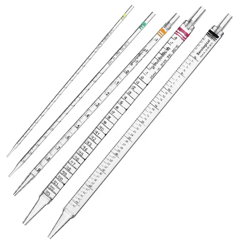 Стерильные серологические пипетки 1 мл, 2 мл, 5 мл, 10 мл, 25 мл, 50 мл, лабораторные расходные материалы