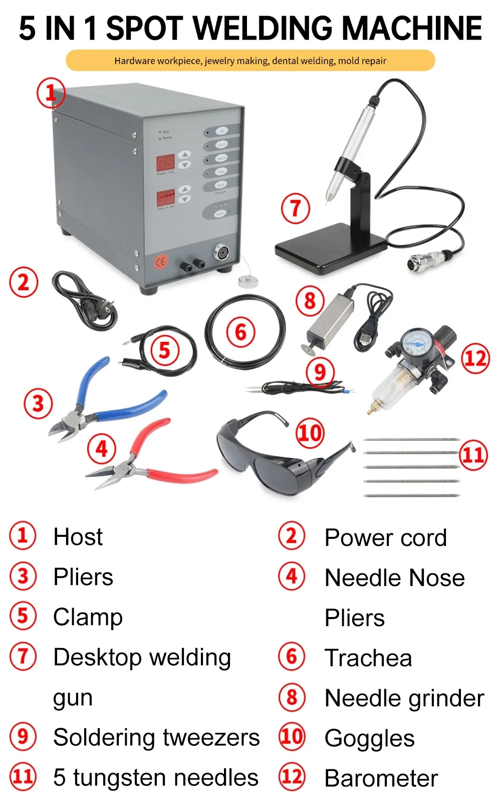 220V Stainless Steel Spot Laser Welding Machine Automatic Numerical Control Touch Pulse Argon Arc Welder for Soldering Jewelry