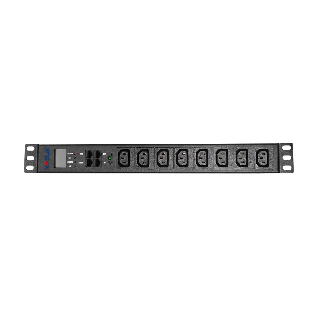 Smart RS485 Monitor Meter Black Metal IEC C13 PDU for Internet Data Centre