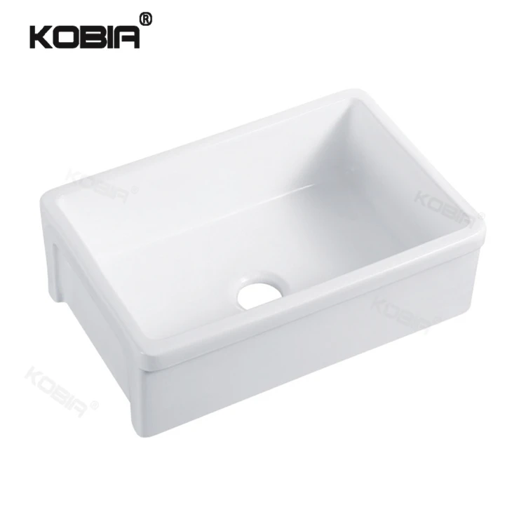 30' fancy single blow sink porcelain ceramic belfast hand finished fireclay farmhouse kitchen sink