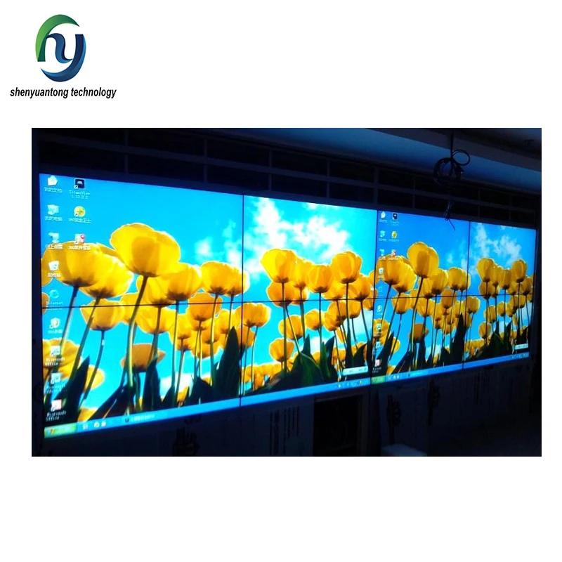 2x2 3x3 Advertising Screen Indoor LCD Wall Display 1.8mm Seamless Splicing LCD Video Wall Screen Stage Background LED Panel