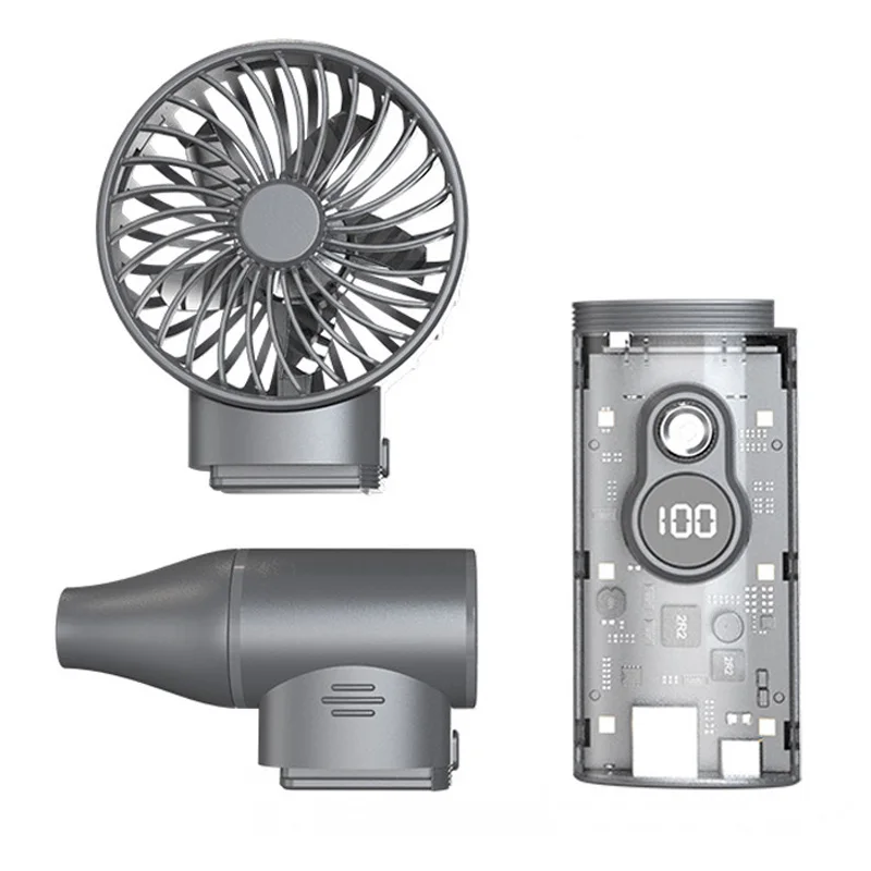 2024 Mini Turbo Violent Fan 2in1 Multifunction 100000RPM Jet Fan 28W Powerbank Portable Led Light Air Wind Blower Turbo Fan
