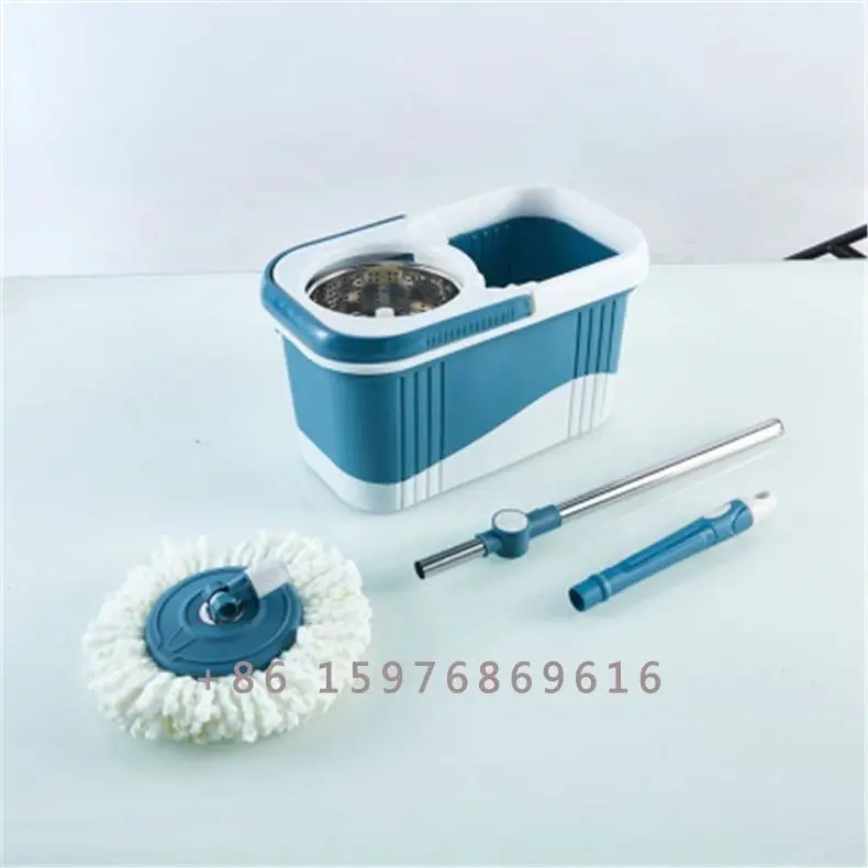 Дешевая Лучшая цена вращающаяся на 360 градусов Швабра из микрофибры с ведром пластиковая швабра ведро