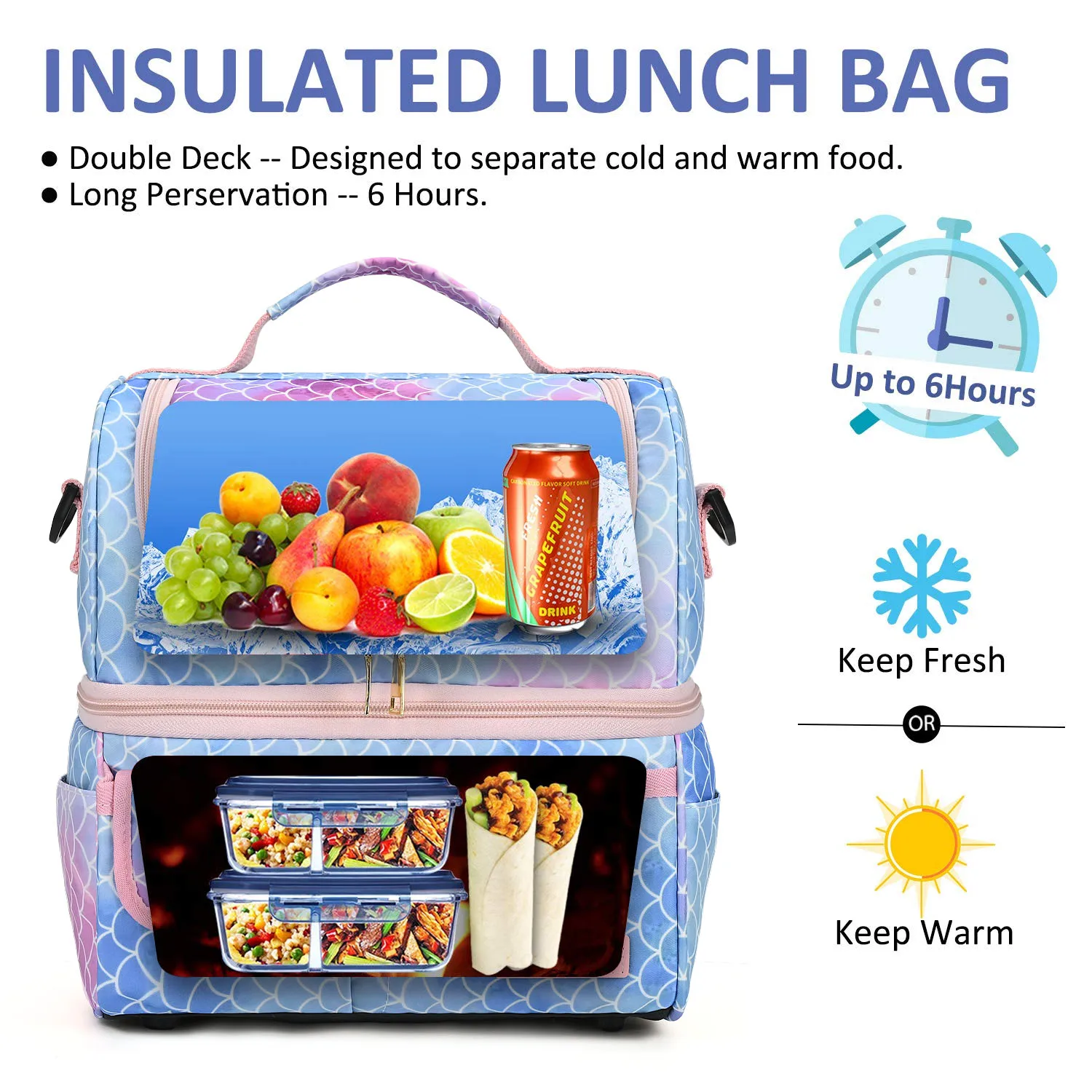 Lokass Free Sample Custom Picnic Cooler Bag Large Capacity Fashion Nylon Beer Fruit Insulation Waterproof Cooler Bag For Lunch