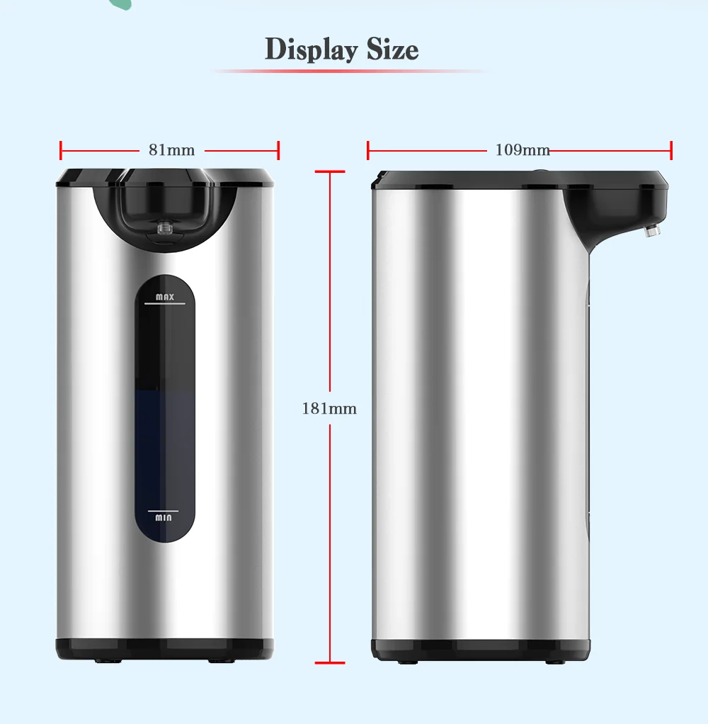 Non-LCD Stainless Steel Motion Sensor Touchless High Quality Factory Wholesale Home Bathroom Auto Soap Foaming Dispenser