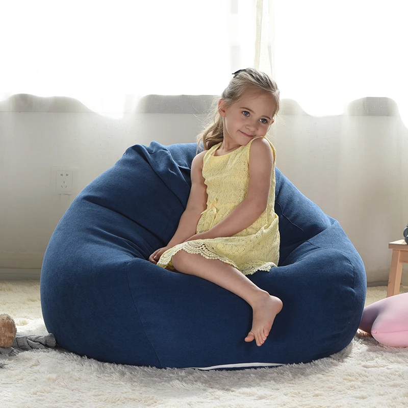 Детский Бархатный Чехол в виде бобов темно-синего цвета M