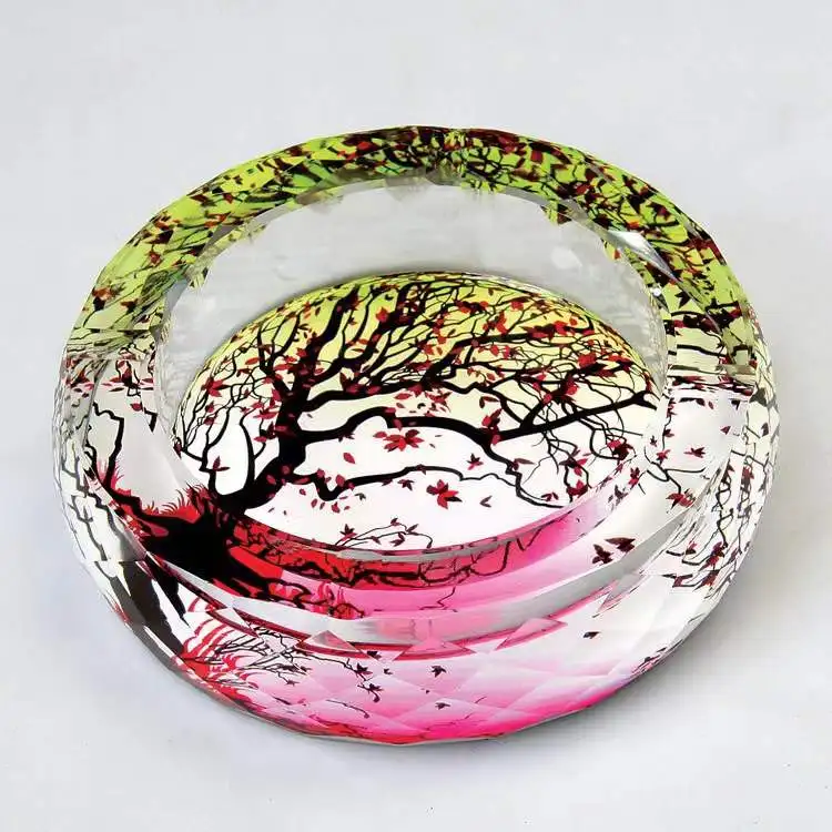 Cigar Smokeless Ashtray Crystal Portable Ashtray Wholesale Business Gift Custom Logo Cenicero Designer Ashtray