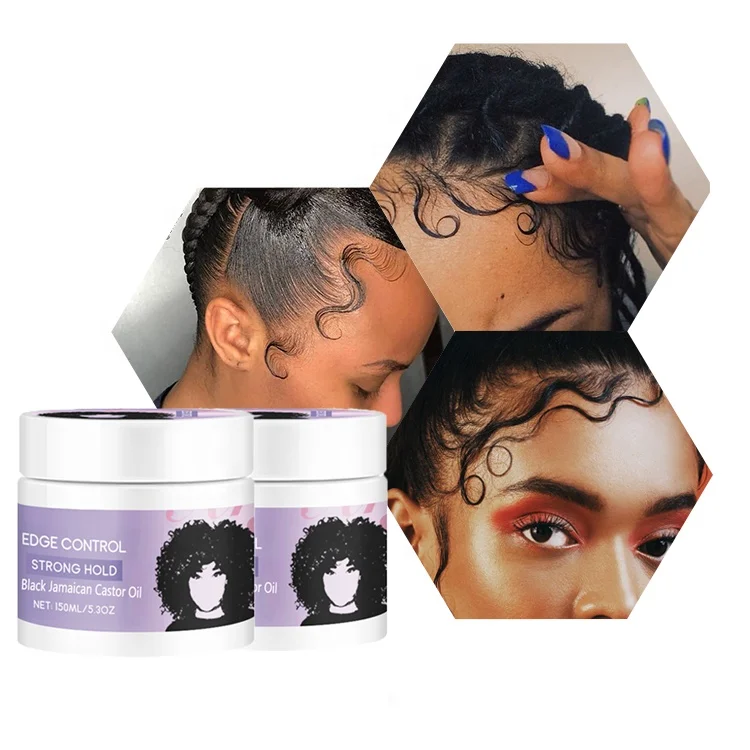 Customized organic water based no residue strong hold edge wax control for natural hair