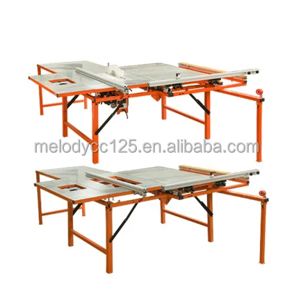 Woodworking machine sliding table saw for wood 45/90 degree dust free folding table saw