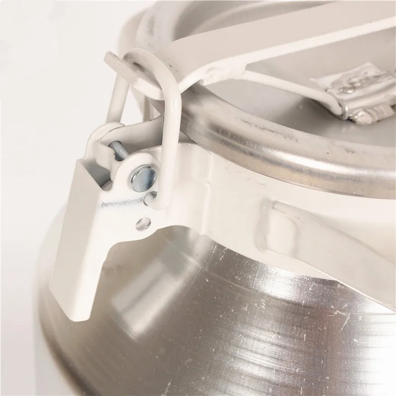 8L Fresh Milk Turnover Bucket Aluminum Alloy Sanitary Milk Storage Tank High-Sealed Barrel For Mill Supply