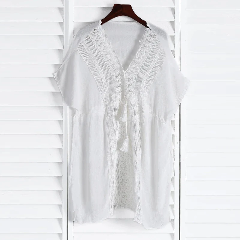 Rosun Summer Hollow Out Custom Crochet Knitted  Dress Casual sexy Mini Dress