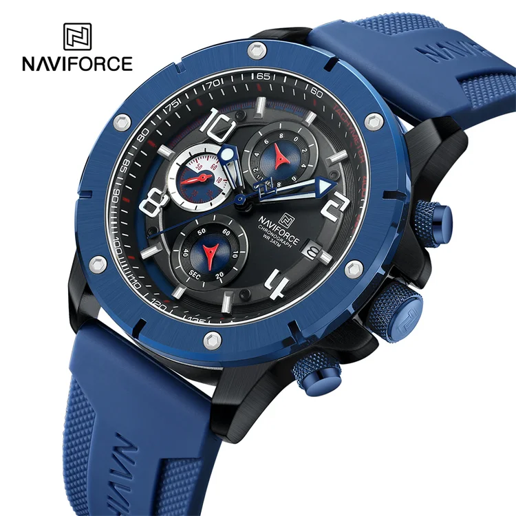 8034 мужские часы NAVIFORCE BBBE роскошные 2023 с пользовательским логотипом оптовая продажа кварцевые наручные хронографом светящиеся стрелки