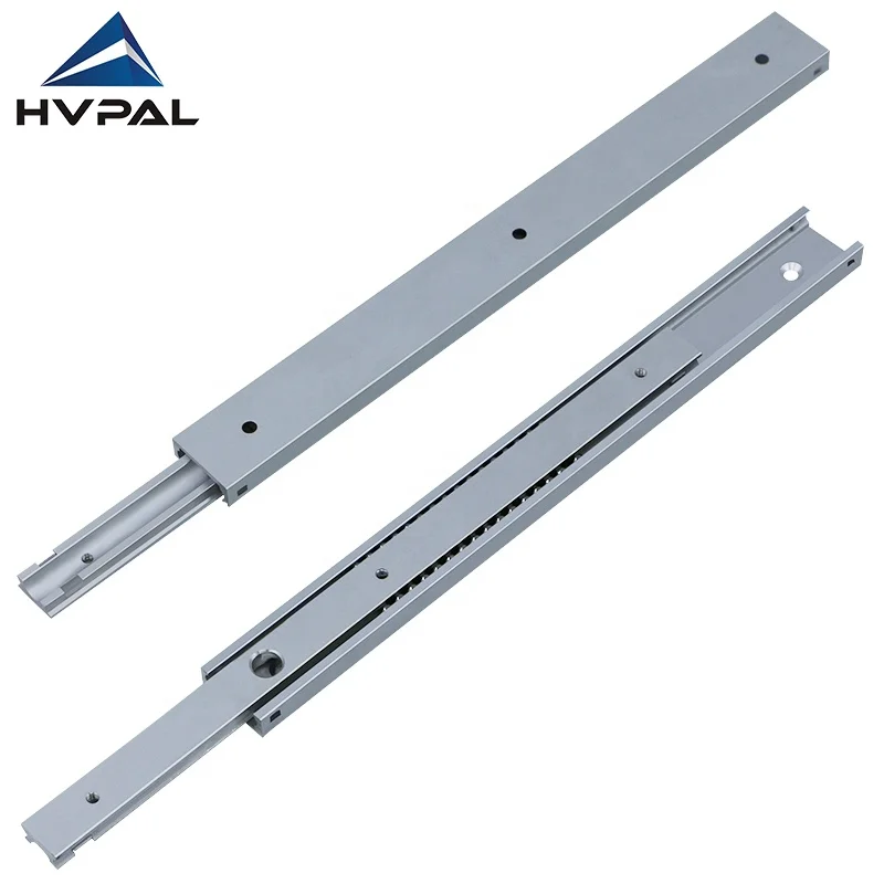 2 sections or 3 sections light duty aluminum drawer slides ball bearing slides rails