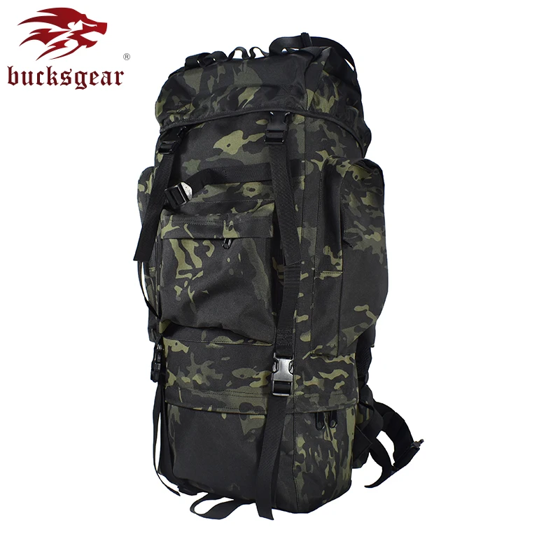 Bucksgear Factory Wholesale Promotional camping Large capacity tactical assault backpack oxford Waterproof Military Backpack 60l