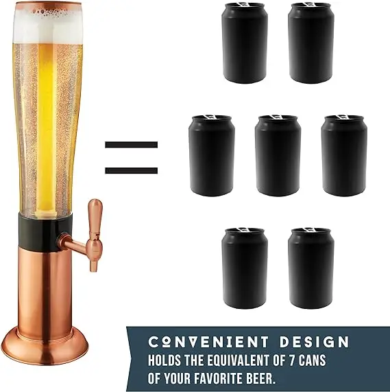 Wine Cannon Double Head 3L Beer Cannon Commercial Luminous Beer Machine Wine Tower Bar ktv Beer Barrel 5L Beverage Barrel