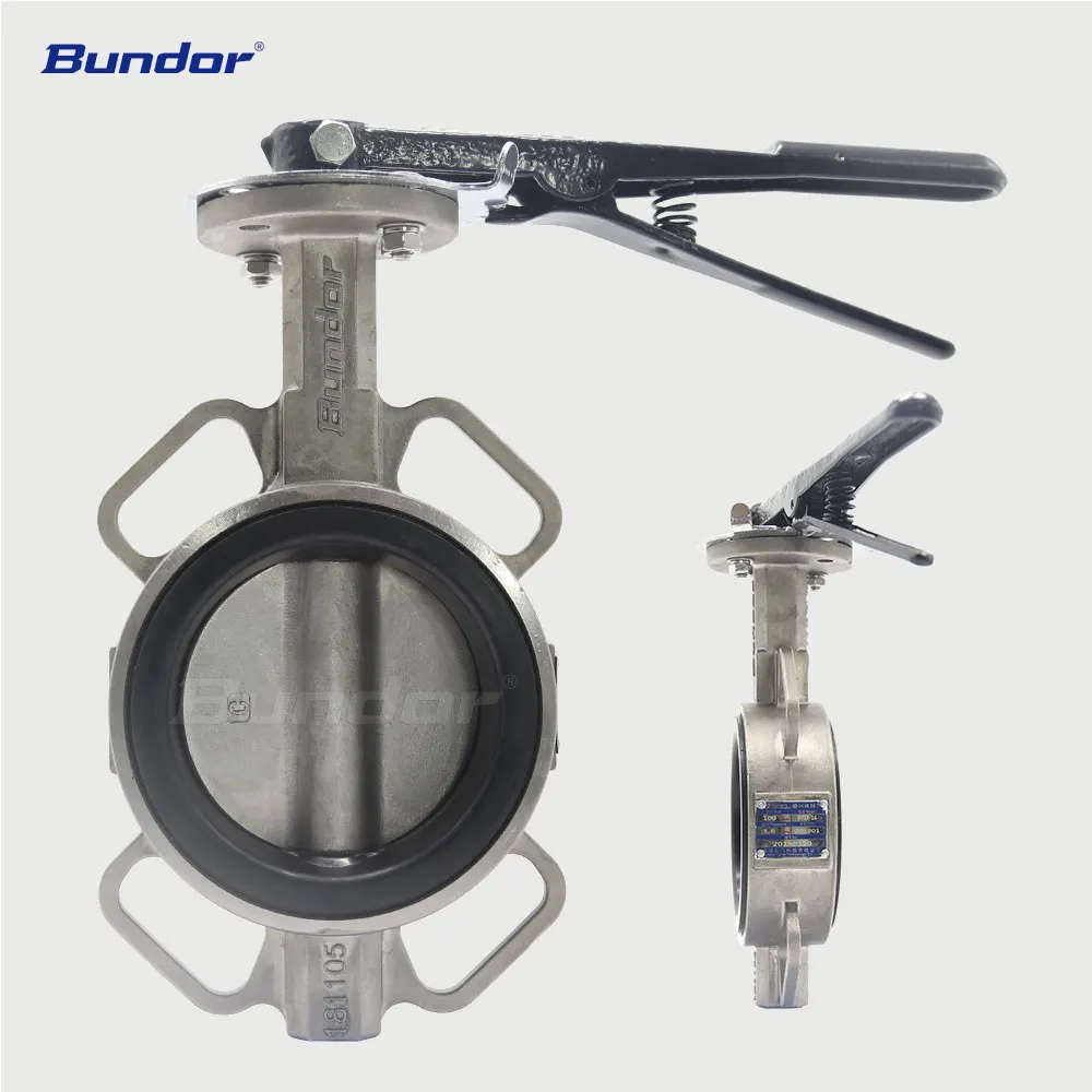 Bundor 3 дюймов PN10 SS304 тела EPDM сиденья вафельным рисунком клапан-бабочка без ПИН