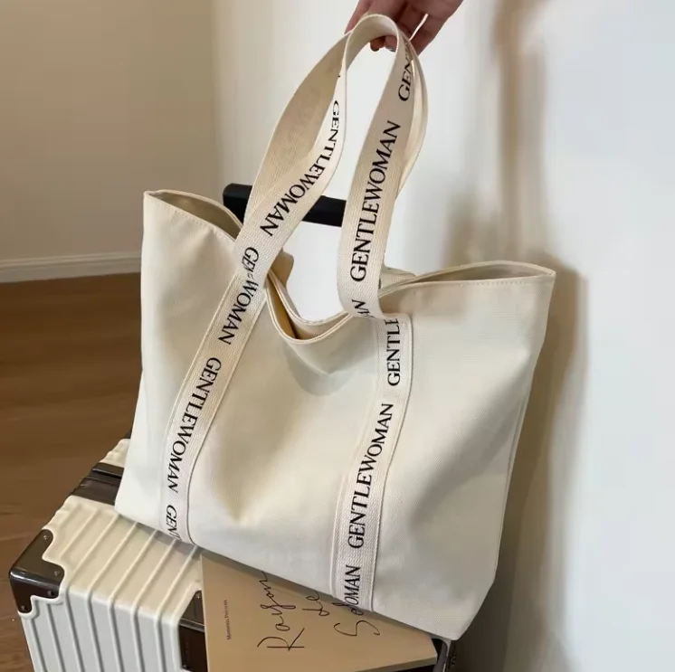 wholesale popular factory embroidery logo eco large custom logo reusable shopping grocery canvas tote bag with strong handle