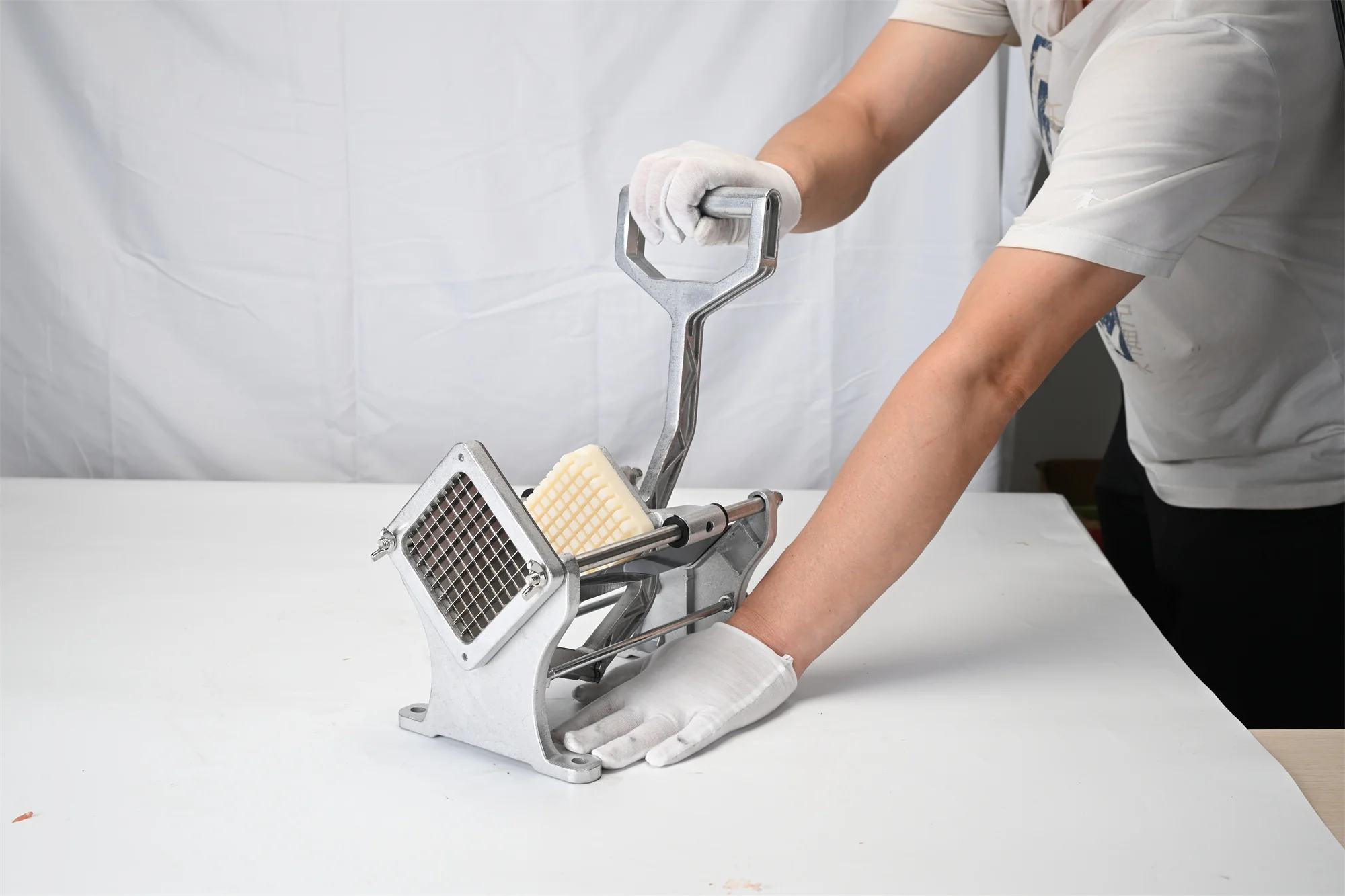 Low Price Manual potato Cutting Machine Horizontal Fries Cutter French Fry Cutter Machine Manual French Fries Cutter