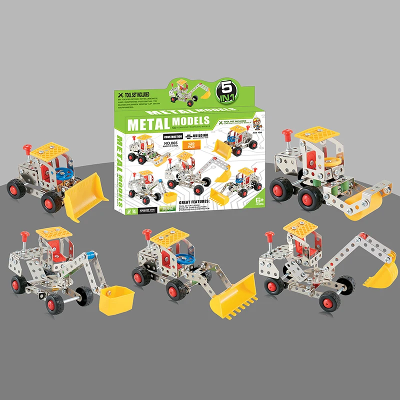 STEM Mechanical Handmade DIY Assembly Model Toys Engineering Alloy Car 3D Metal Puzzles For Kids Gift