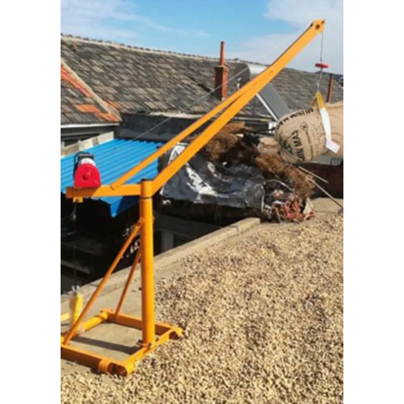 Household small lifting roof crane 220V electric outdoor decoration brick crane