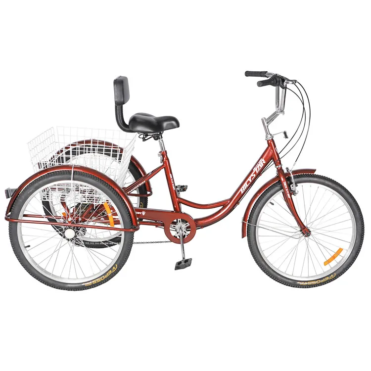 high quality 26 7-speed 3-wheel trike bicycle 3 wheels moto tricycles  for cargo motorcycle  tricycle With Factory Prices
