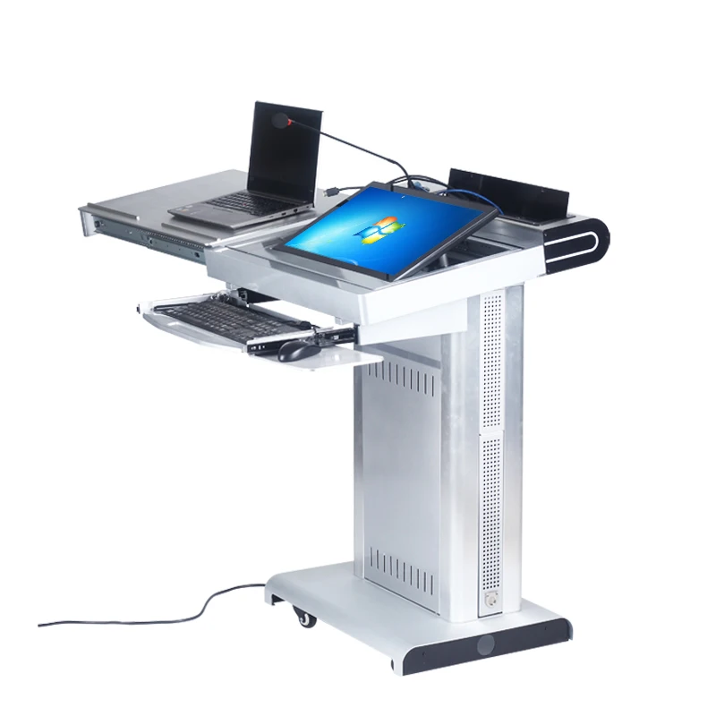 Aluminum Church Pulpit Meeting Room Lectern Presenter/Speaker Stand Stage Platform Interactive Lectern