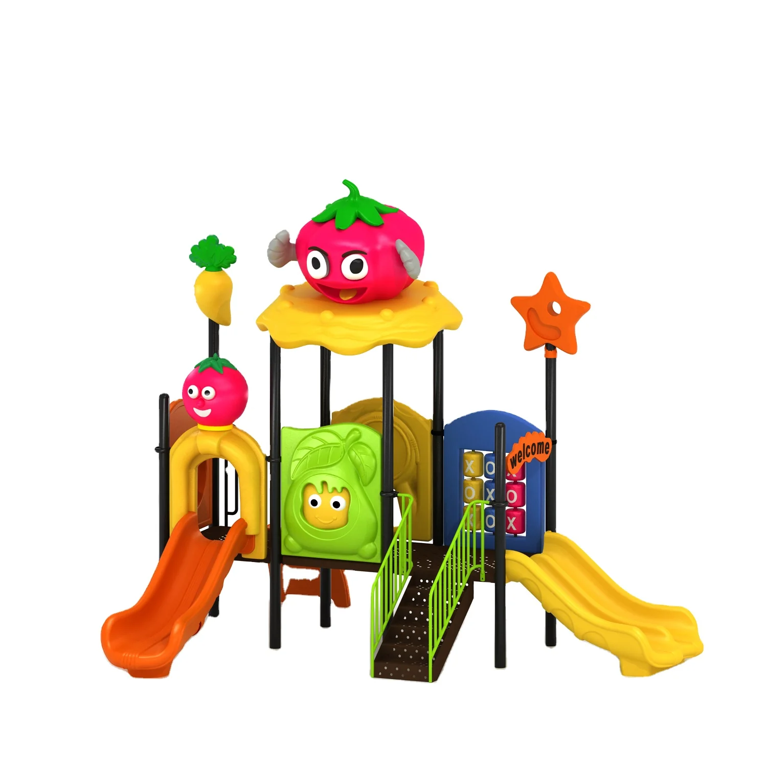 Factory Price Strawberry Theme Amusement Park Outdoor Playground For Child