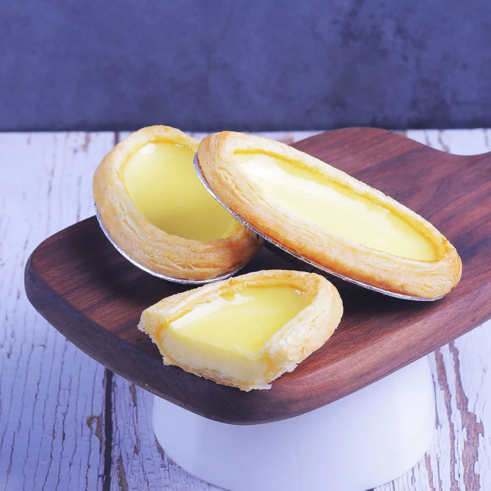 Special Design Frozen Egg Tart Crispy Bakery Food in Oval Shape Popular pasta food Delicious Style