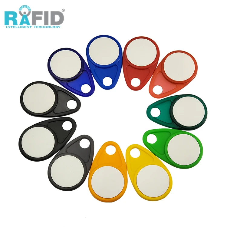 RAFID Free Sample Epoxy Keychains 13.56Mhz RFID Keyfob NFC Access Control Tag