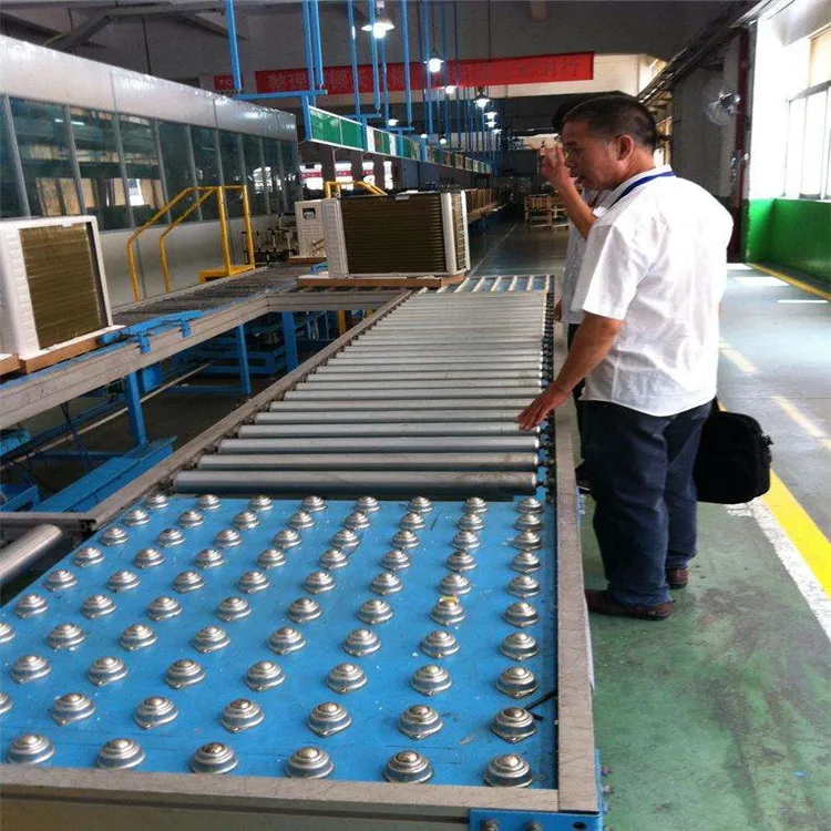 
Small without power low price roller conveyor refrigerator assembly line 