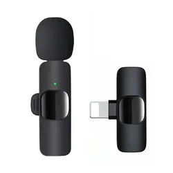 K8 wireless Lapel microphone professional podcast equipment Lavalier mic  k8 Wireless microphone for iphone Android mobile phone