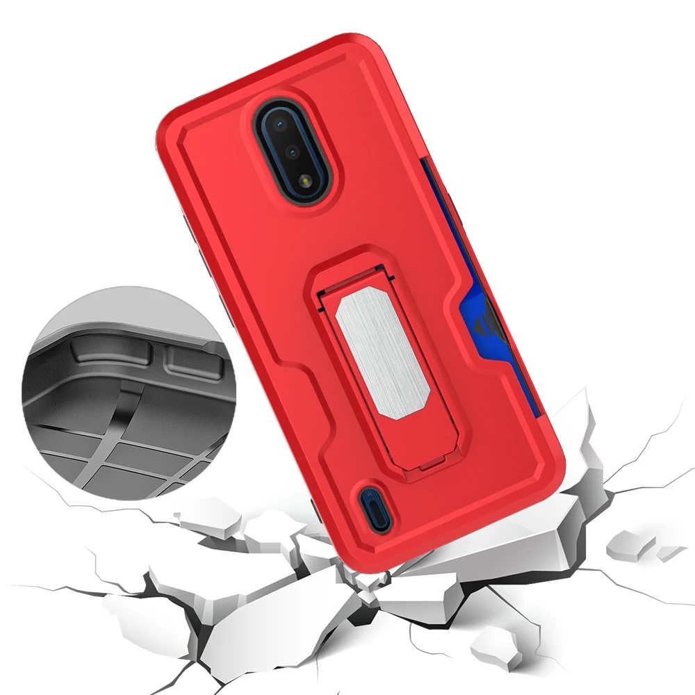 Strongly recommend new arrival 2 in 1 magnetic absorb kickstand shockproof card holder for NOKIA mobile phone case cover card sl