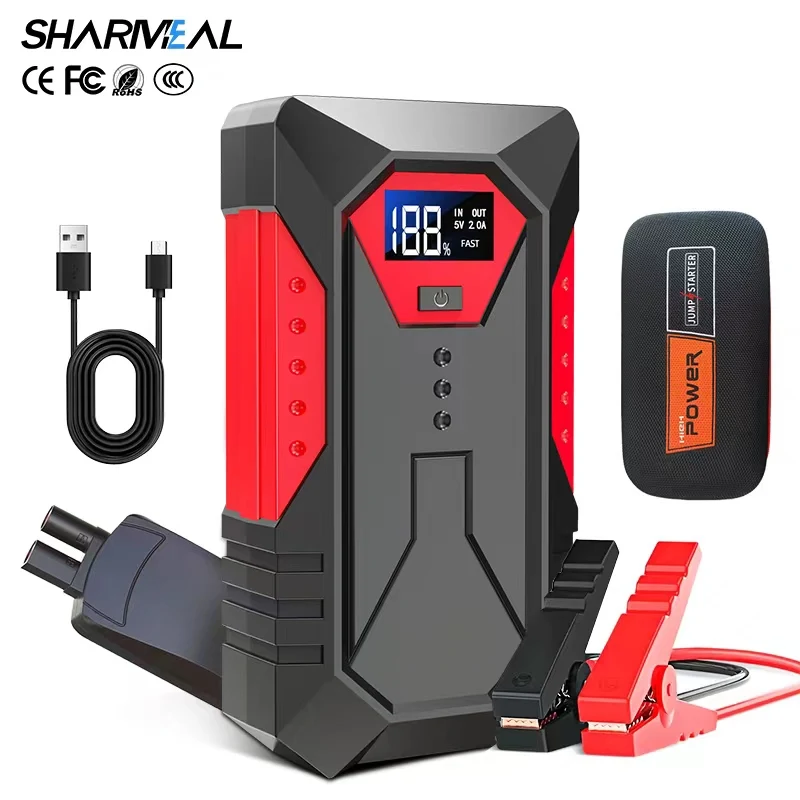 10000mah Car Jump Starter Power Bank M43 Car Battery Booster Charger 12v Starting Device Auto Emergency Start-up Lighting
