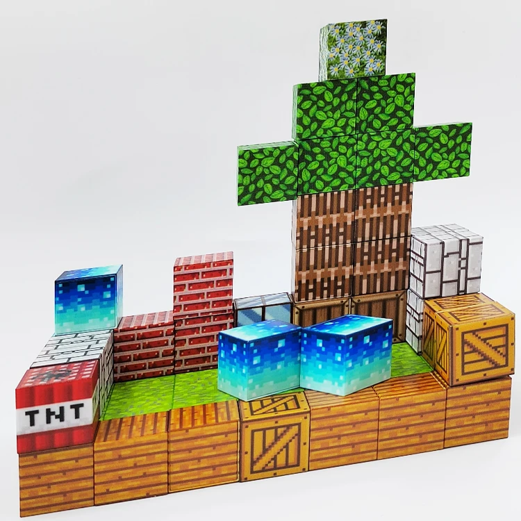 Learning Toys Building Block Factory Custom My World DIY Creative Model Magnetic Building Play set