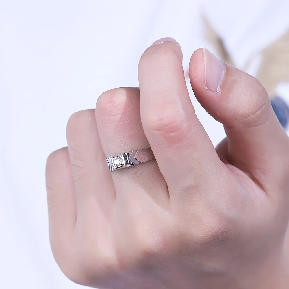 Best Seller Bargain Price Custom made Lover Gold 100% Natural Diamond Fine Jewelry Broad Men Ring For Father Brother