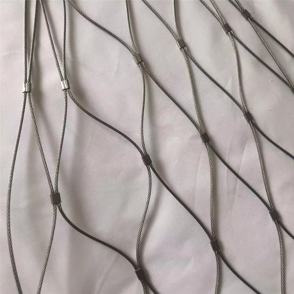 Wholesale 304 316 High Strength Stainless Steel Cable Wire Rope Net For Aviary Zoo Mesh