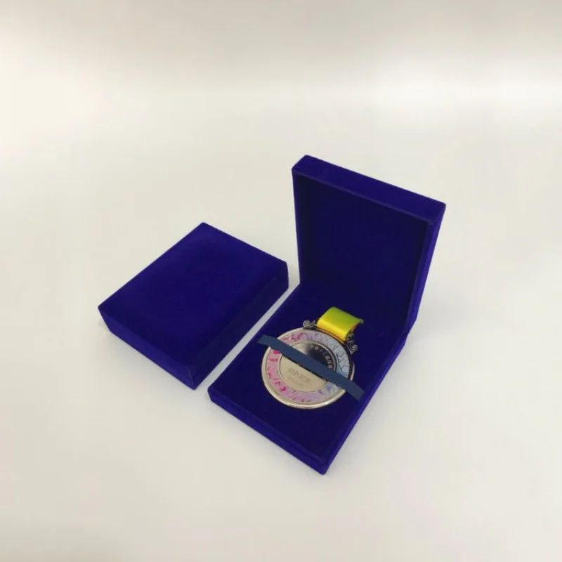 High Quality Souvenir Military Sports Gold Medal Presentation Gift Velvet Display Case Medal Box