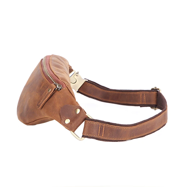 
Genuine Leather Fanny Bag Waist Pack Multifunction Hip Bum Bag Travel Pouch For Men 