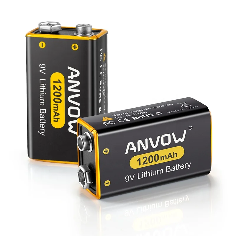 OEM High Volume Micro 9V Lithium Ion Battery 1200mAh Non-rechargeable Batteries 9V Battery For Home Appliances