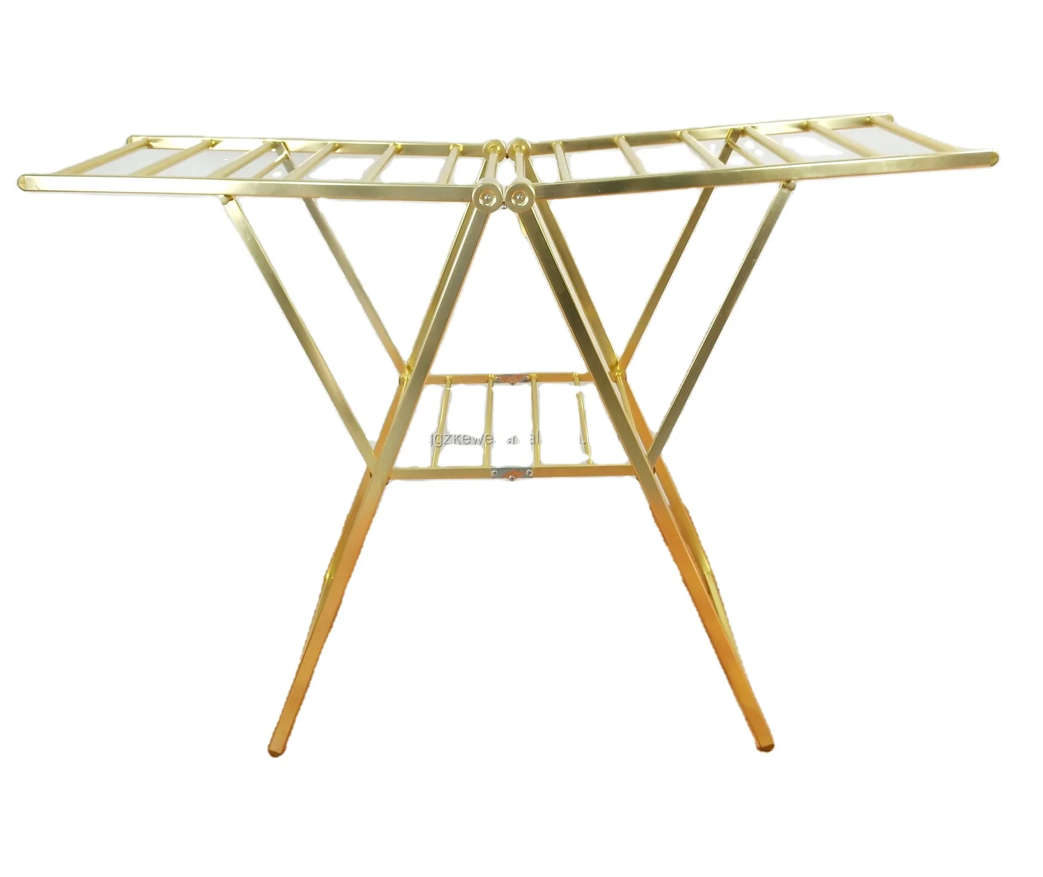 AL-7019G Aluminium  king size butterfly dry clothes rack hanger golden color