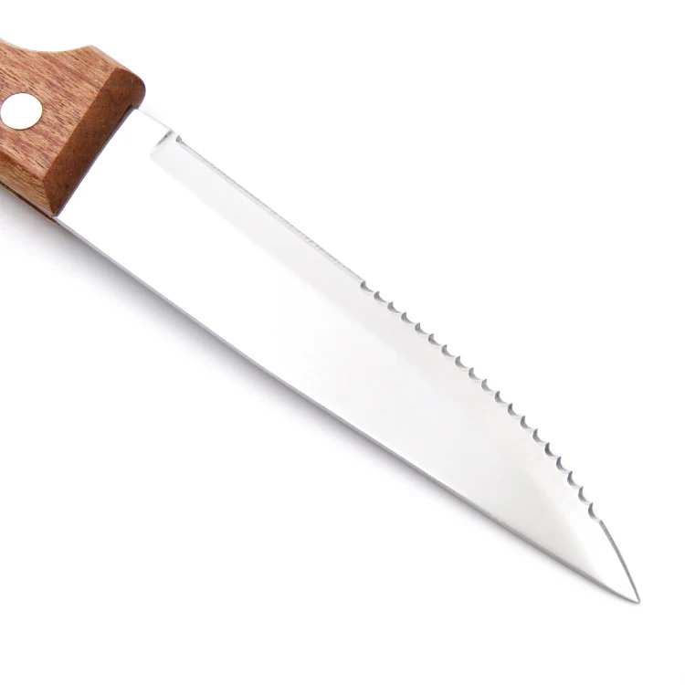 Прямая продажа с фабрики 4 7 дюймовая Micro-зубчатые стейк нож эргономичной Бук деревянная ручка