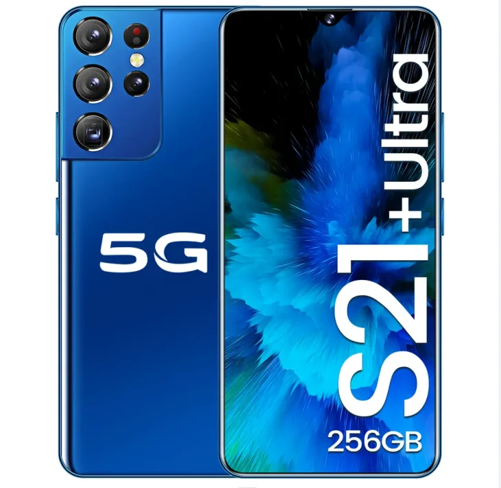 Factory wholesale low price Smartphone S21+ Ultra 5.3 Inch display 16+512GB 5G LET Global version mobile phone