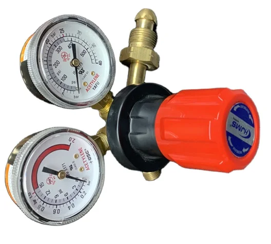 Full brass ultra high pressure gas nitrogen regulator with  gauge